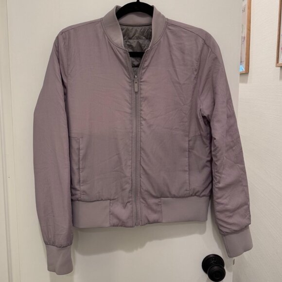 Lululemon Non Stop Reversible Bomber Jacket Gray Size 4/6 - Picture 1 of 5